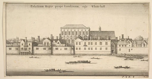 Palatium Regis prope Londinum, vulgo White-hall (Royal Palace of Whitehall, London)
