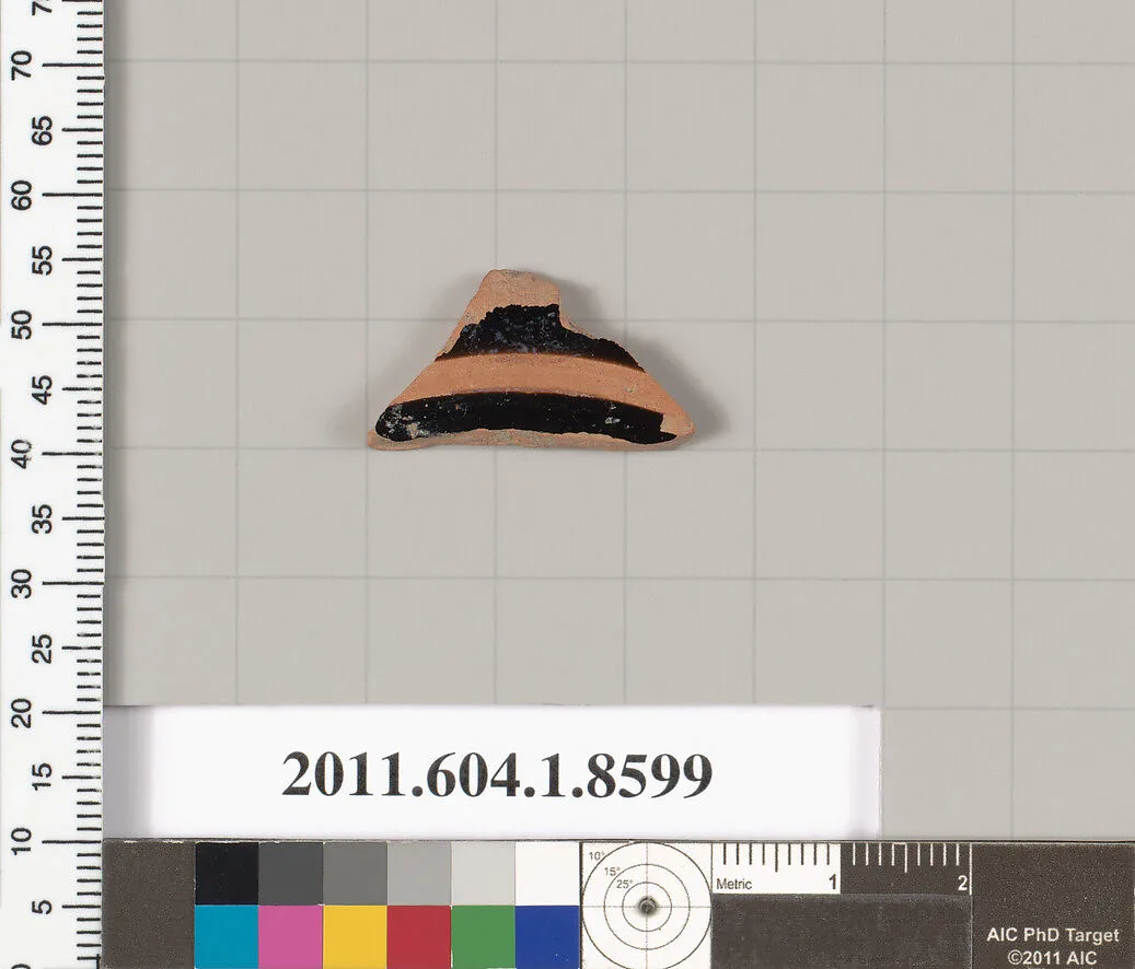 Terracotta fragment of a stemless kylix (drinking cup) — Unknown