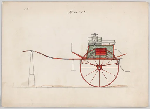 Design for Dog Cart or 2 Wheeler, no. 4113