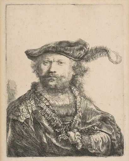 Self-Portrait in a Velvet Cap with Plume