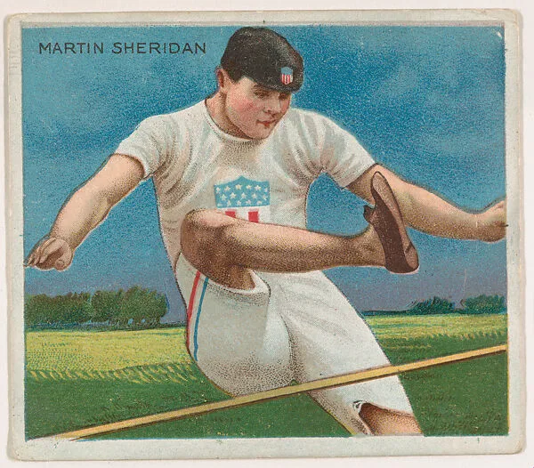 Martin Sheridan, Track and Field, from Mecca & Hassan Champion Athlete and Prize Fighter collection, 1910 — Hassan Cigarettes