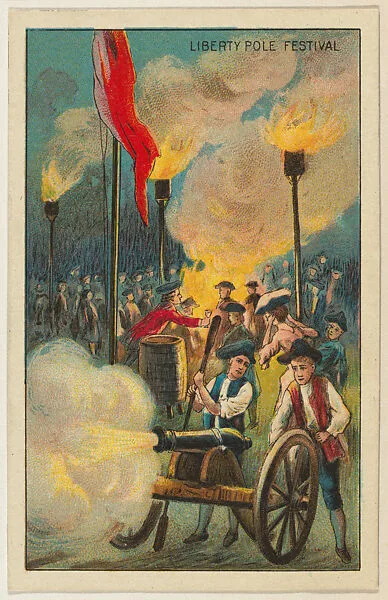 Liberty Pole Festival, from the "Historical Events" series (T70), issued with Hoffman House Magnums Cigars, Flexo Giants Little Cigars, Buffo Little Cigars, and Just Suits Cut Plug — Unknown