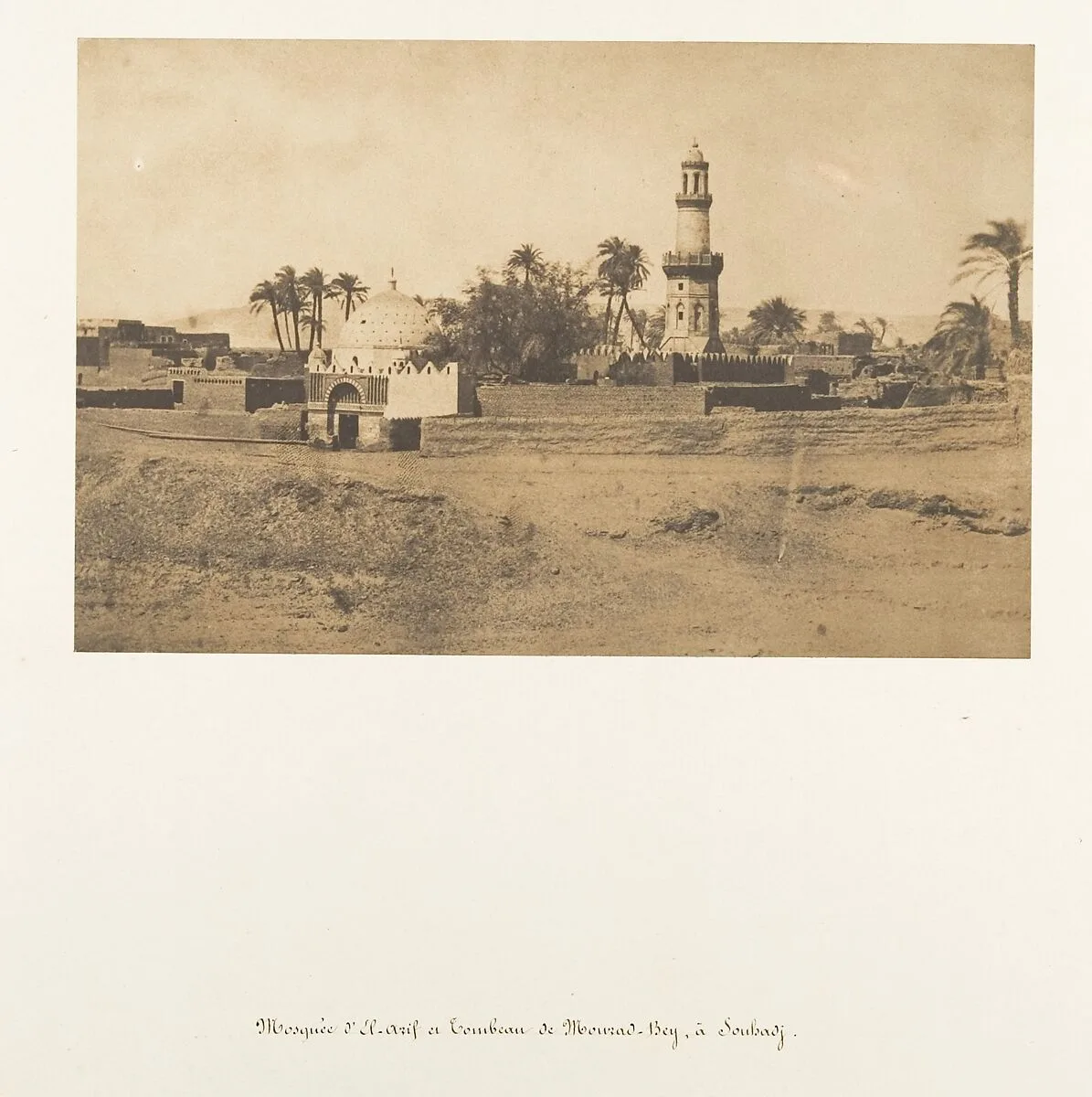 Mosquée d'El-Arif et Tombeau de Mourad-Bey, à Souhadj — Maxime Du Camp