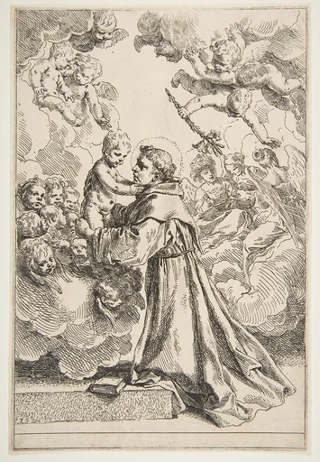Saint Anthony of Padua adoring the Christ Child in Glory