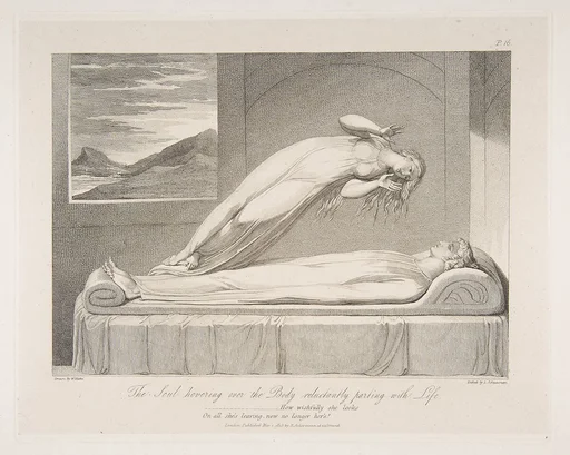 The Soul Hovering over the Body, Reluctantly Parting with Life, from "The Grave," a Poem by Robert Blair