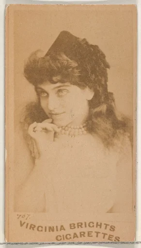 Card 707, from the Actors and Actresses series (N45, Type 5) for Virginia Brights Cigarettes