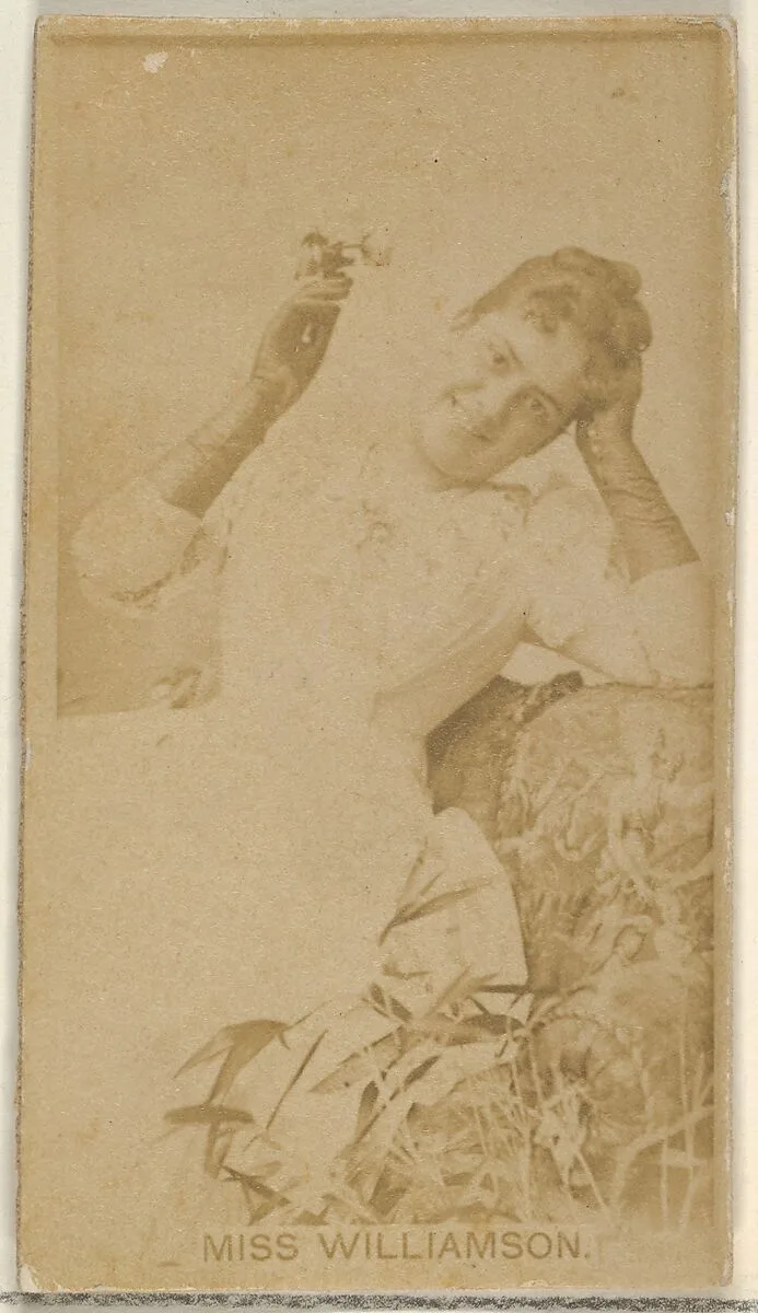 Miss Williamson, from the Actors and Actresses series (N45, Type 8) for Virginia Brights Cigarettes — Allen & Ginter