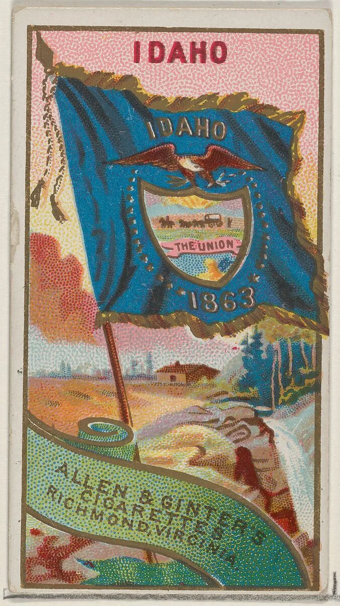 Idaho, from Flags of the States and Territories (N11) for Allen & Ginter Cigarettes Brands — Allen & Ginter
