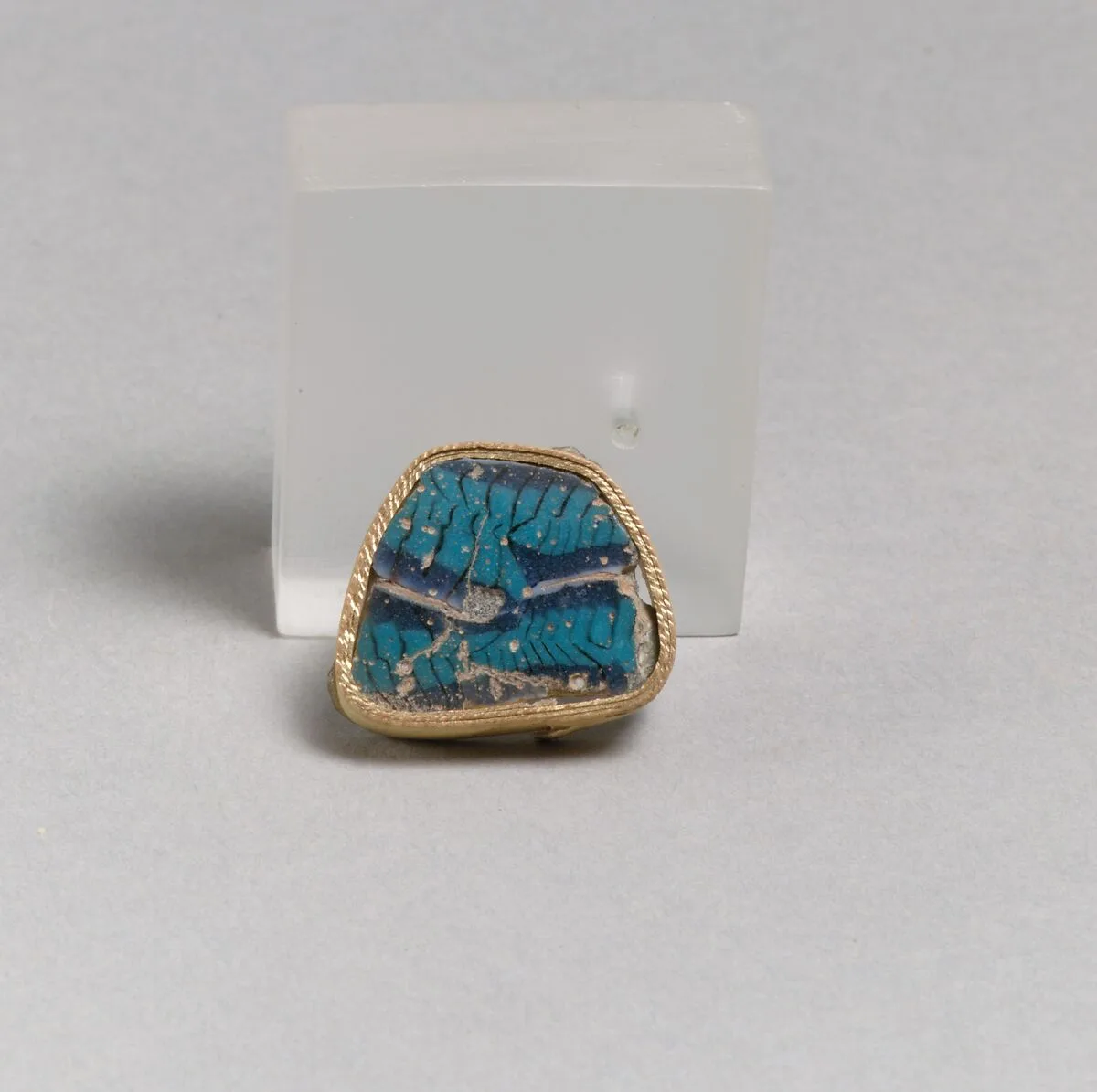 Glass mosaic inlay fragment — Unknown