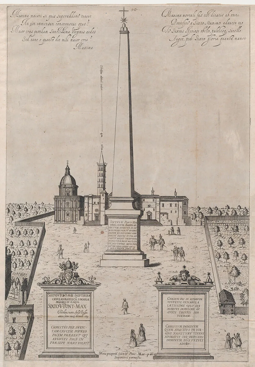 Speculum Romanae Magnificentiae: The Egyptian Obelisk of Augustus — Nicolaus van Aelst|Anonymous