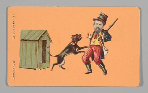 [Photo Collage: Dog Jumping at Man]