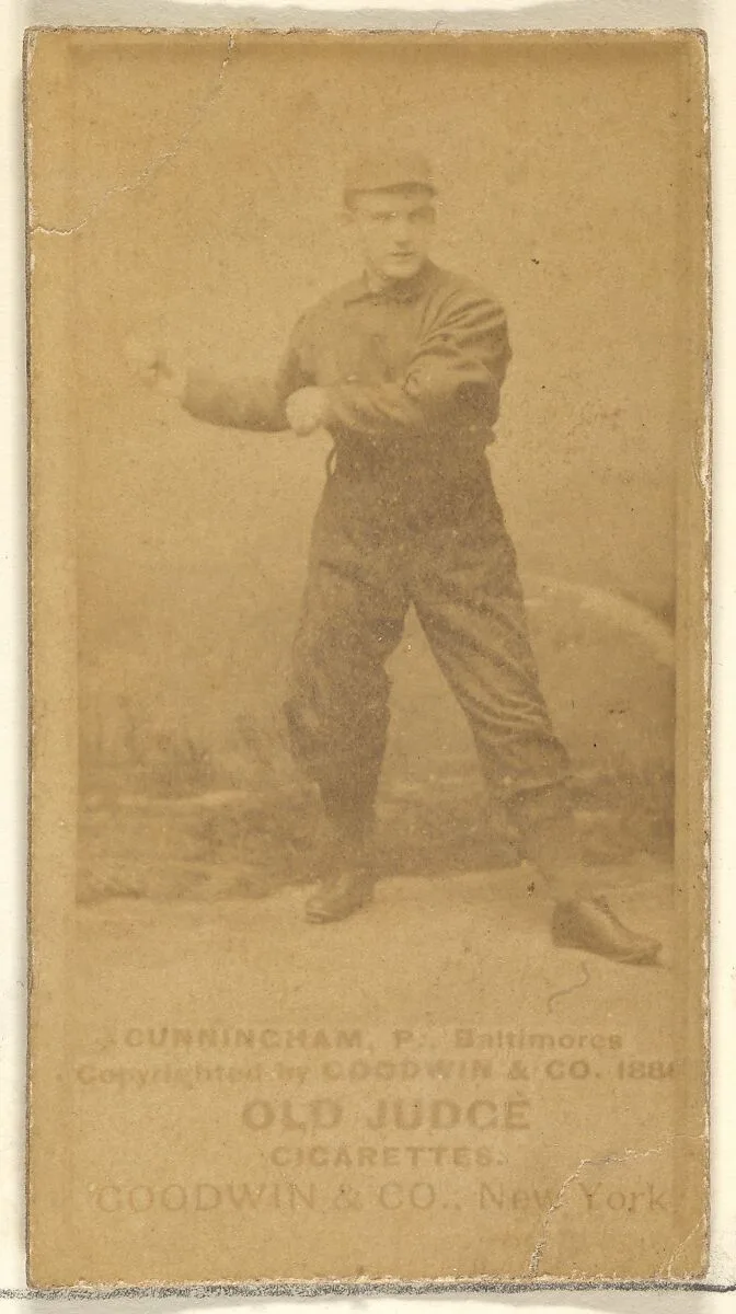 Cunningham, Pitcher, Baltimore Orioles, from the Old Judge series (N172) for Old Judge Cigarettes — Goodwin & Company