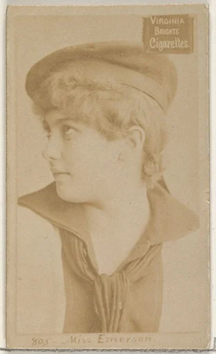 Card 805, Miss Emerson, from the Actors and Actresses series (N45, Type 2) for Virginia Brights Cigarettes