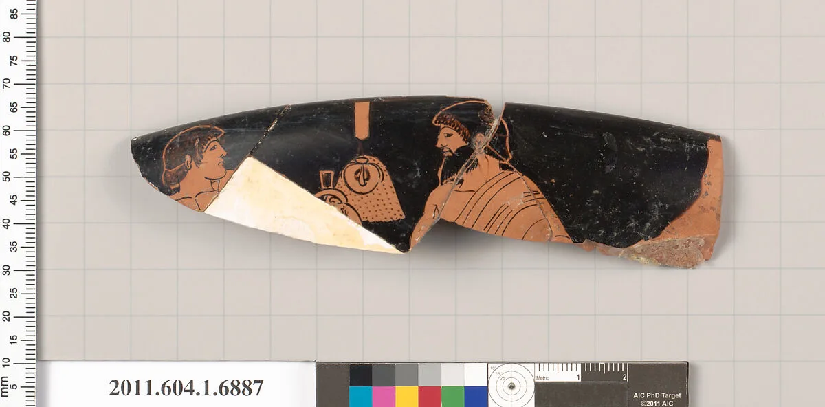 Terracotta rim fragment of a kylix (drinking cup) — Unknown