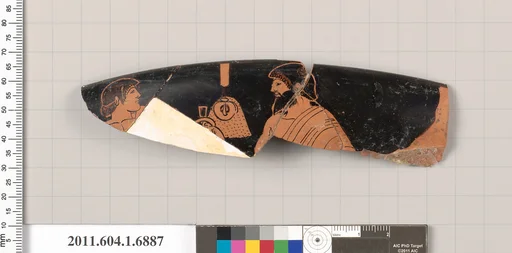 Terracotta rim fragment of a kylix (drinking cup)