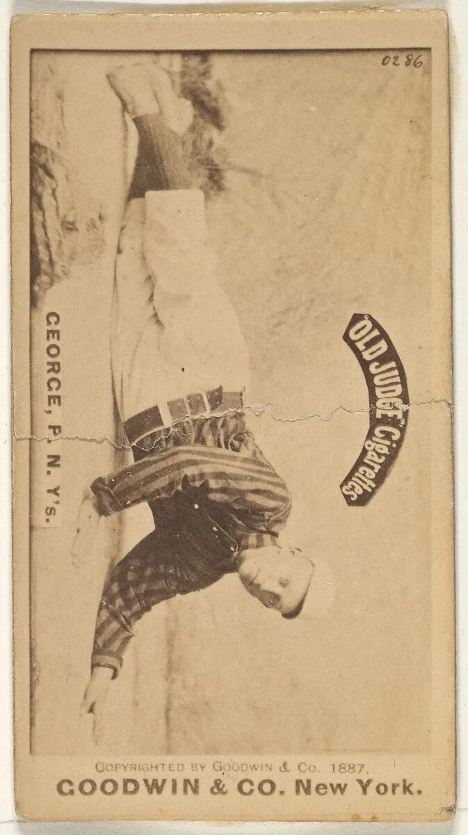 Bill George, Pitcher, New York, from the Old Judge series (N172) for Old Judge Cigarettes — Goodwin & Company