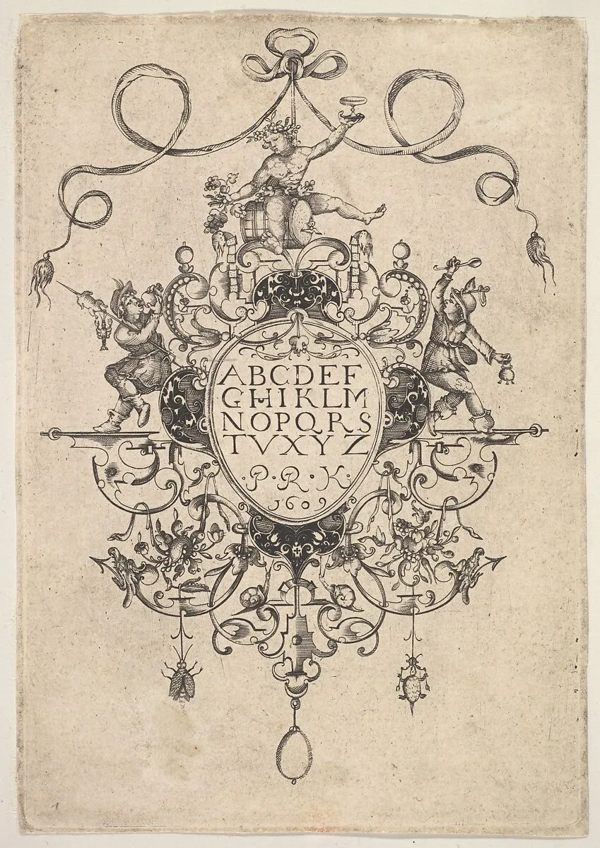 Design for a Pendant with the Alphabet — Master P.R.K