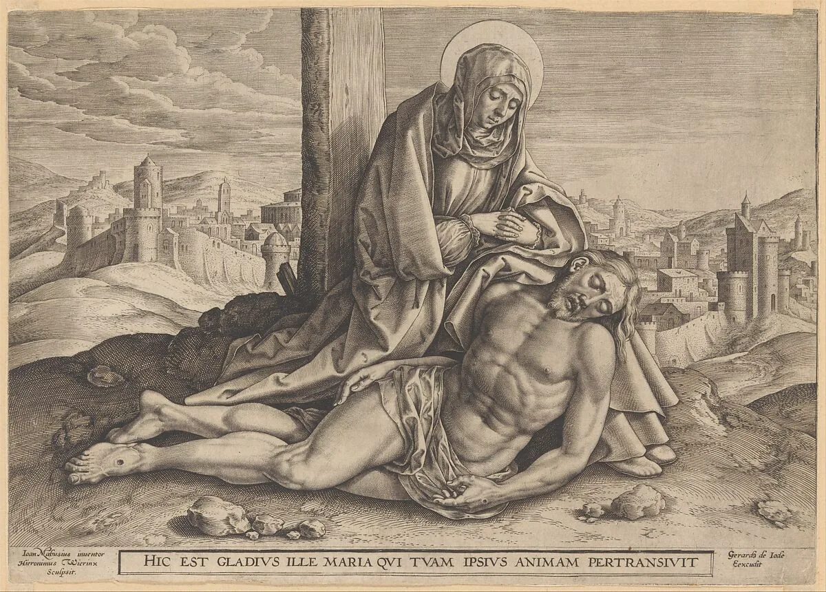 Pieta — Hieronymus (Jerome) Wierix|Jan Gossart (called Mabuse)|Gerard de Jode