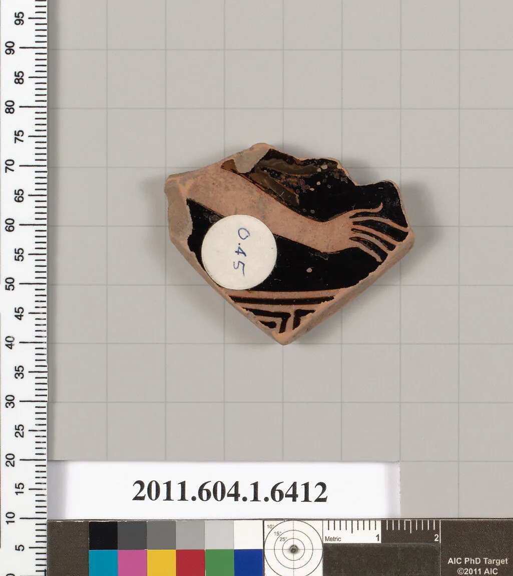 Terracotta fragment of a kylix (drinking cup) — Unknown