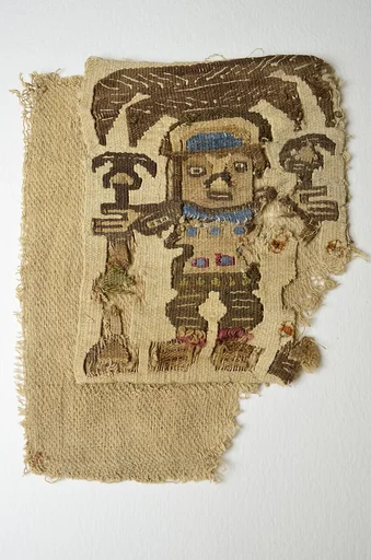 Tapestry Fragment with Plumed Figure