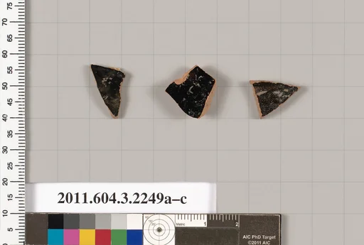 Terracotta fragments of kylikes (drinking cups)
