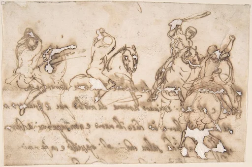 Horsemen Fighting