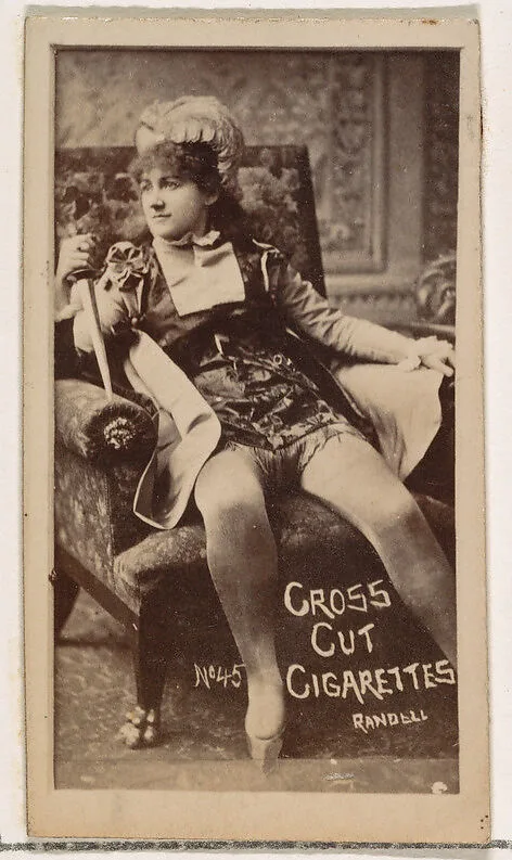 Card Number 45, Randall, from the Actors and Actresses series (N145-1) issued by Duke Sons & Co. to promote Cross Cut Cigarettes — W. Duke, Sons & Co.