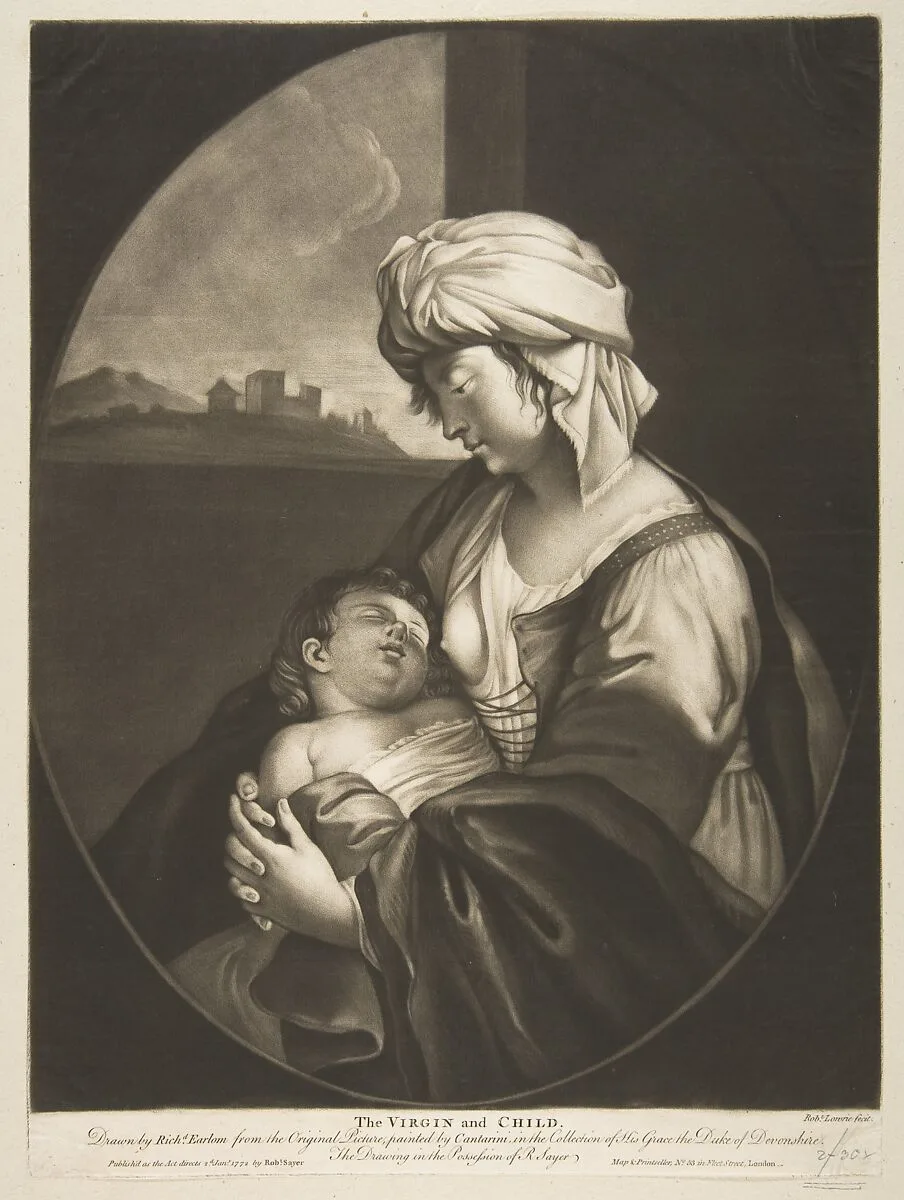Virgin and Child — Simone Cantarini|Robert Laurie|Robert Sayer|Richard Earlom