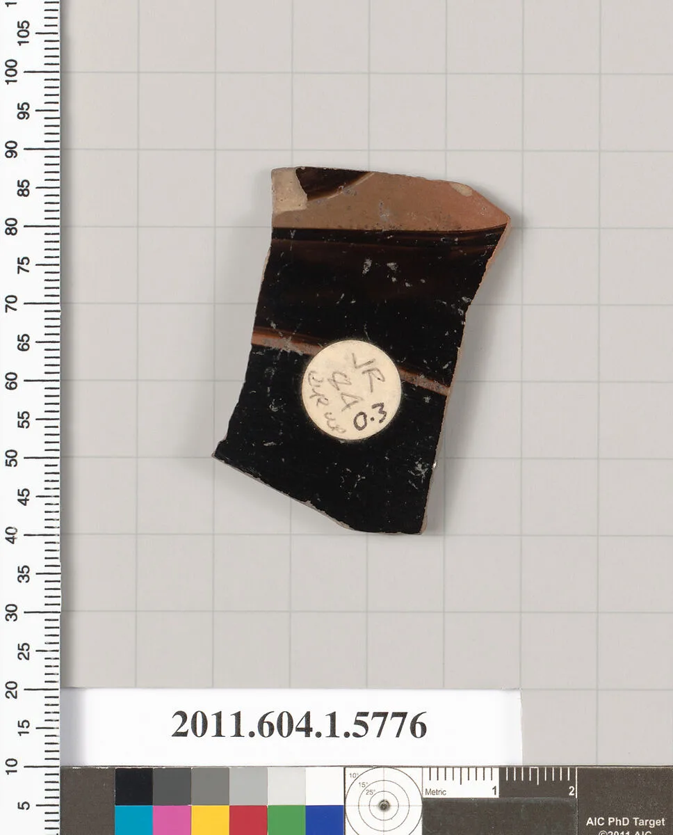 Terracotta fragment of a kylix: eye-cup (drinking cup) — Unknown