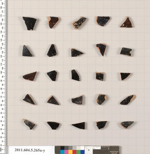 Terracotta fragments of kylikes (drinking cups)