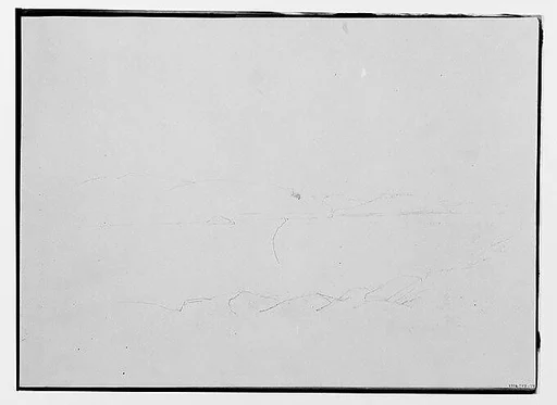Outline of a Lake or River View (from Sketchbook)