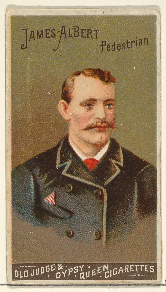 James Albert, Pedestrian, from the Goodwin Champion series for Old Judge and Gypsy Queen Cigarettes — Goodwin & Company