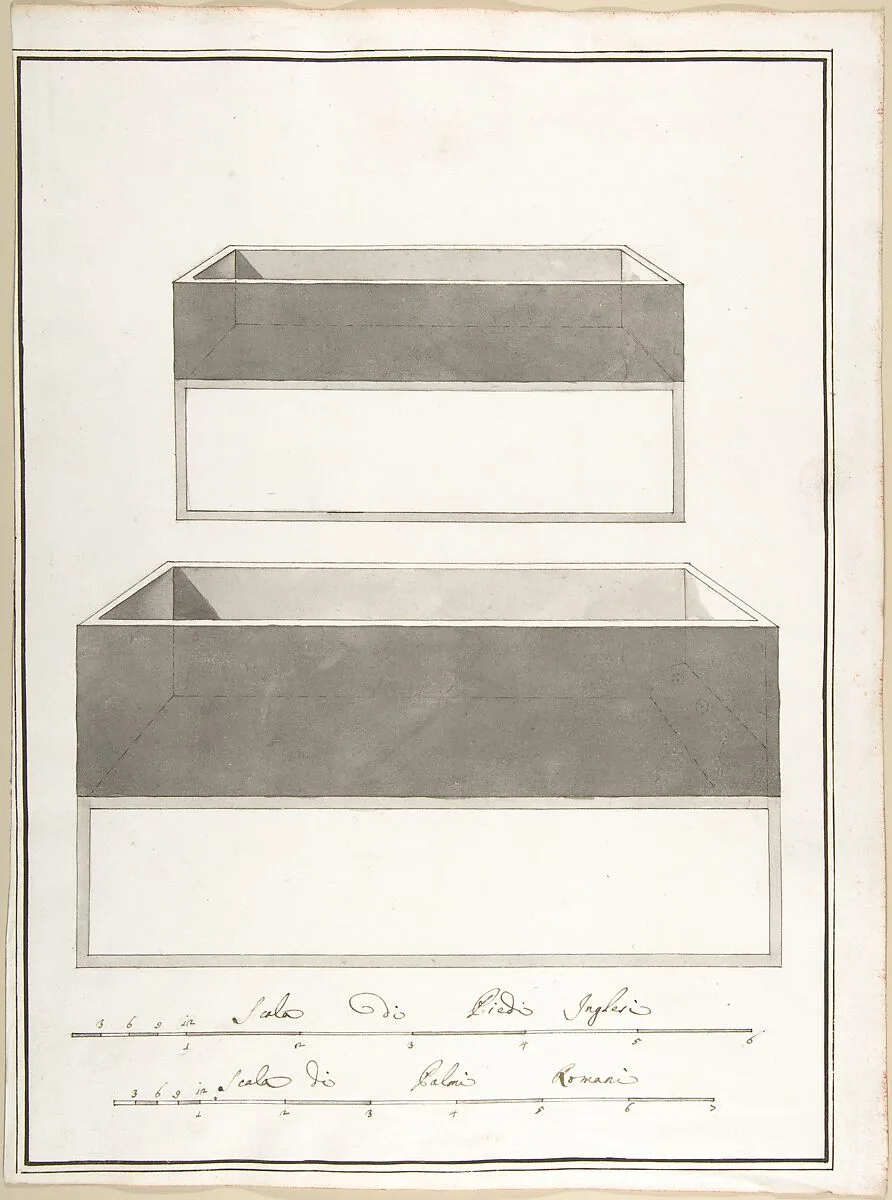 Elevations and Plans of Two Boxes — Pietro Paolo Coccetti (Cocchetti)