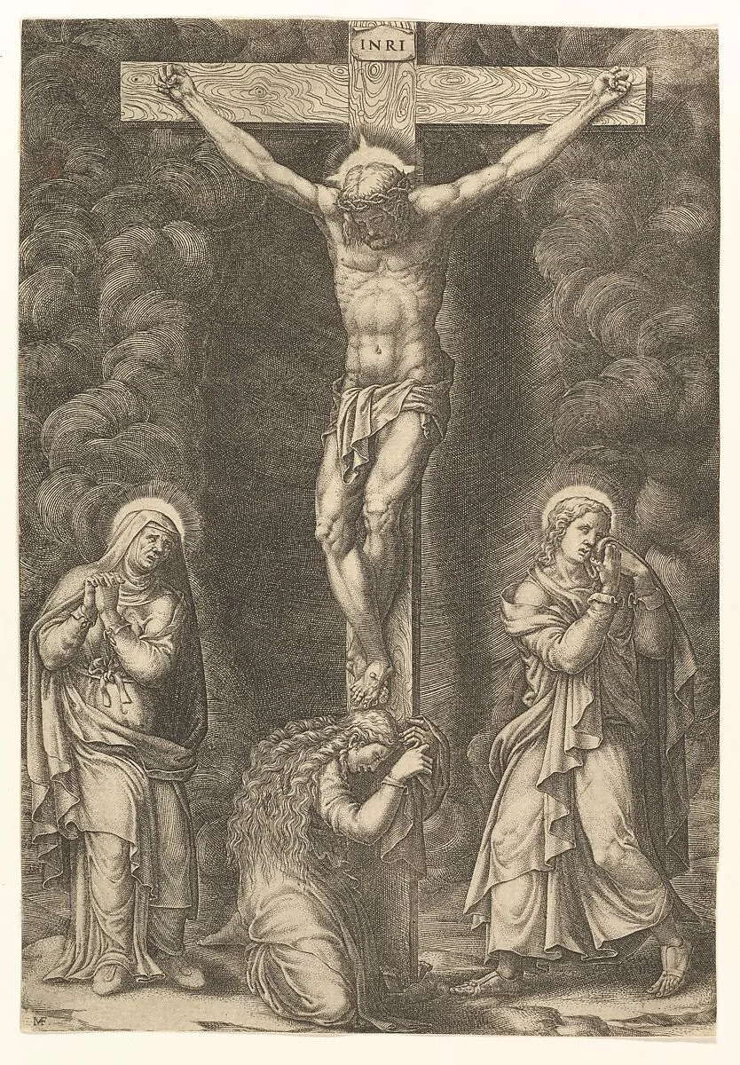 The Crucifixion with the Virgin, the Magdalen, and St. John — Giorgio Ghisi