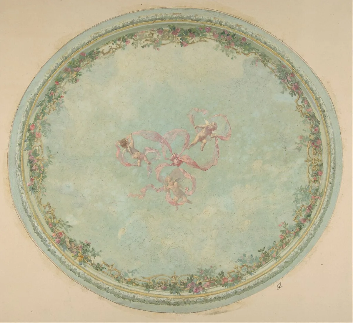 Ceiling Design for the Pless Chateau, Silesia — Jules-Edmond-Charles Lachaise|Eugène-Pierre Gourdet