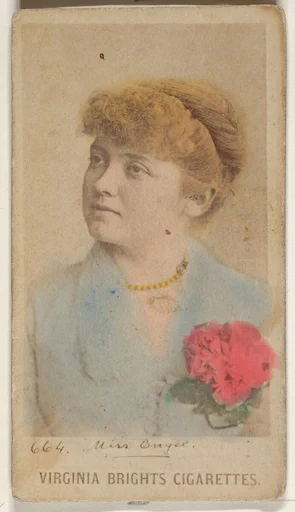 Card 664, Miss Engel, from the Actors and Actresses series (N45, Type 1) for Virginia Brights Cigarettes