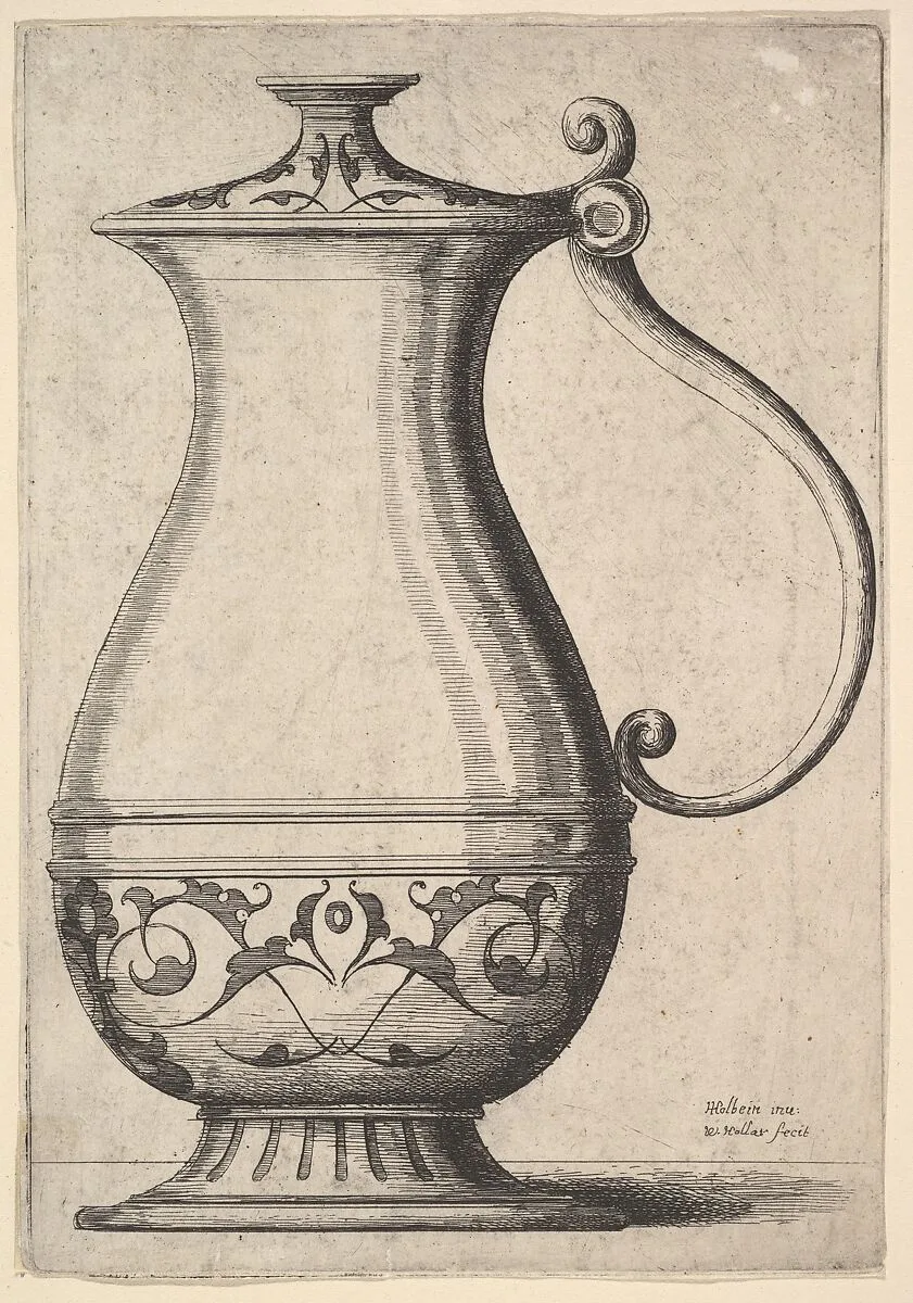 Jug with arabesques on the base — Hans Holbein the Younger|Wenceslaus Hollar
