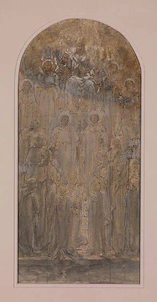 Design for single mosaic panel for "Te Deum Laudamus" triptych — Tiffany Studios|Frederick Wilson
