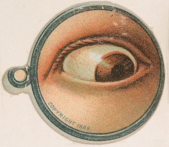 Monocle and Eye (brown), from Jocular Ocular series (N221) issued by Kinney Bros. — Kinney Brothers Tobacco Company
