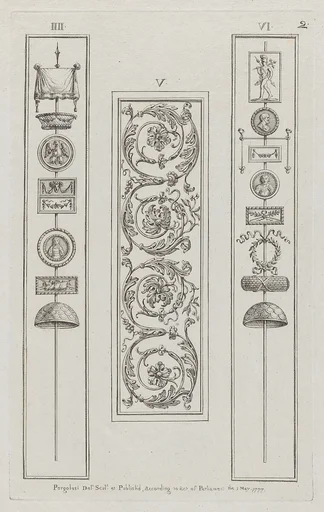 Panels of Ornament, nos. IIII–VI, plate 2 from "Designs for Various Ornaments"