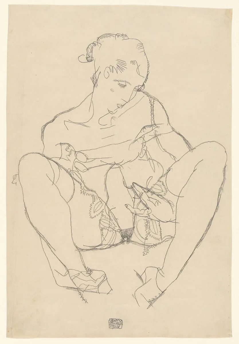 Seated Woman in Chemise — Egon Schiele