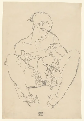 Seated Woman in Chemise