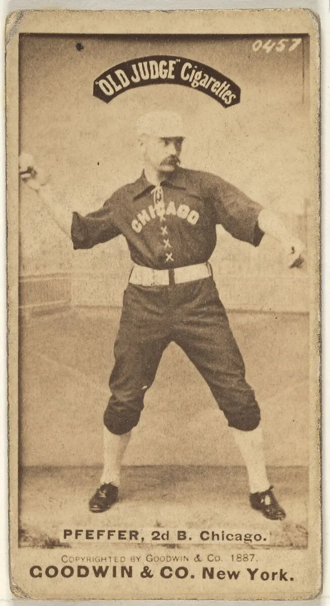 Fred "Dandelion" Pfeffer, 2nd Base, Chicago, from the Old Judge series (N172) for Old Judge Cigarettes — Goodwin & Company