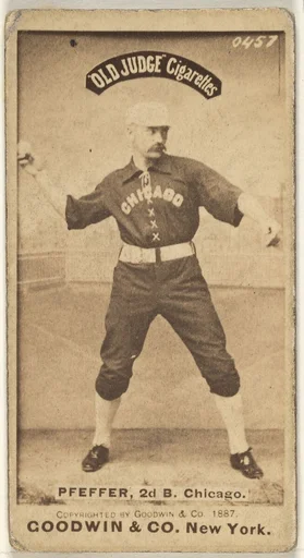 Fred "Dandelion" Pfeffer, 2nd Base, Chicago, from the Old Judge series (N172) for Old Judge Cigarettes