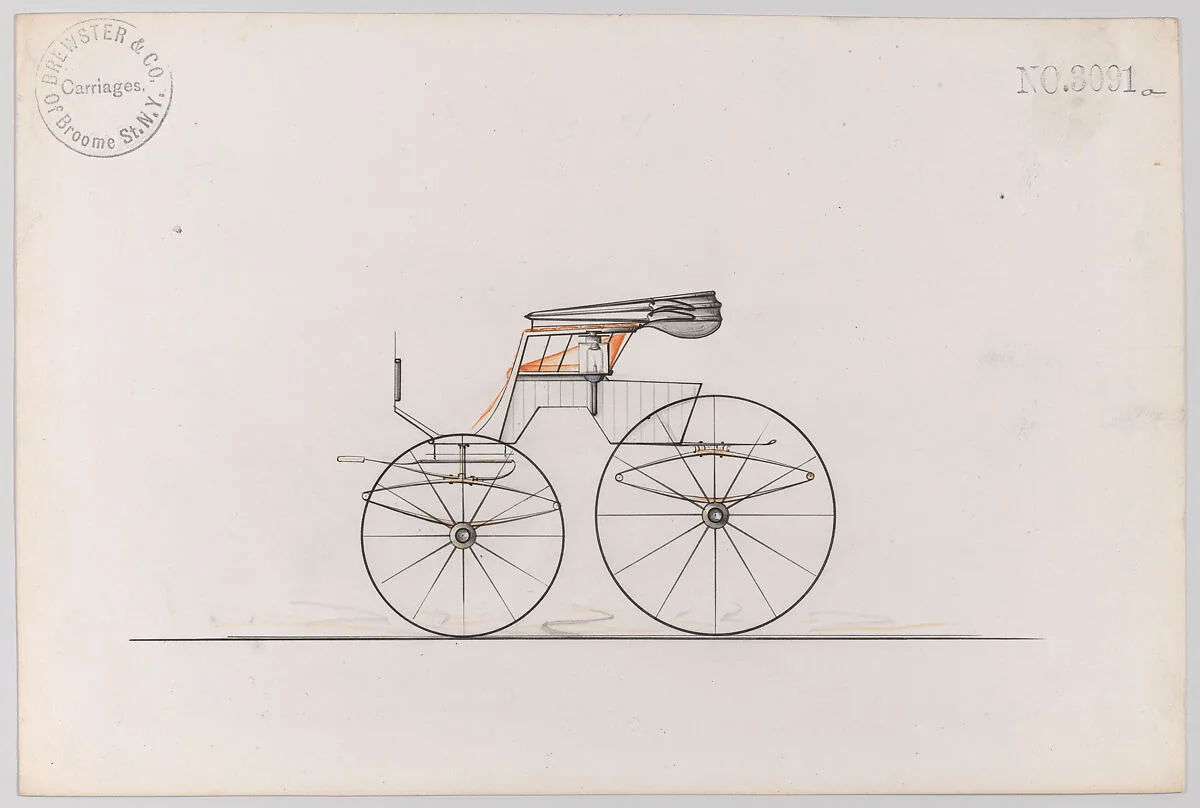 Design for Road Wagon, no. 3091a — Brewster & Co.