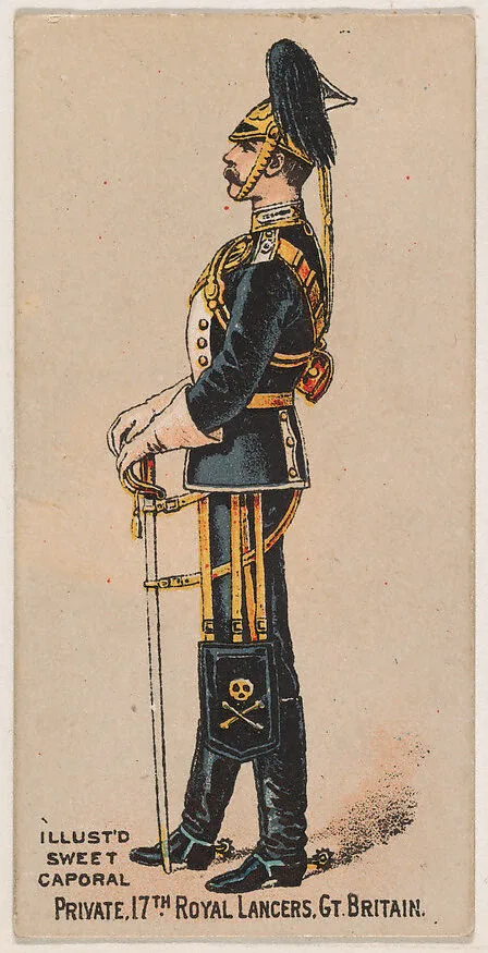 Private, 17th Royal Lancers, Great Britain, from the Military Series (N224) issued by Kinney Tobacco Company to promote Sweet Caporal Cigarettes — Kinney Brothers Tobacco Company