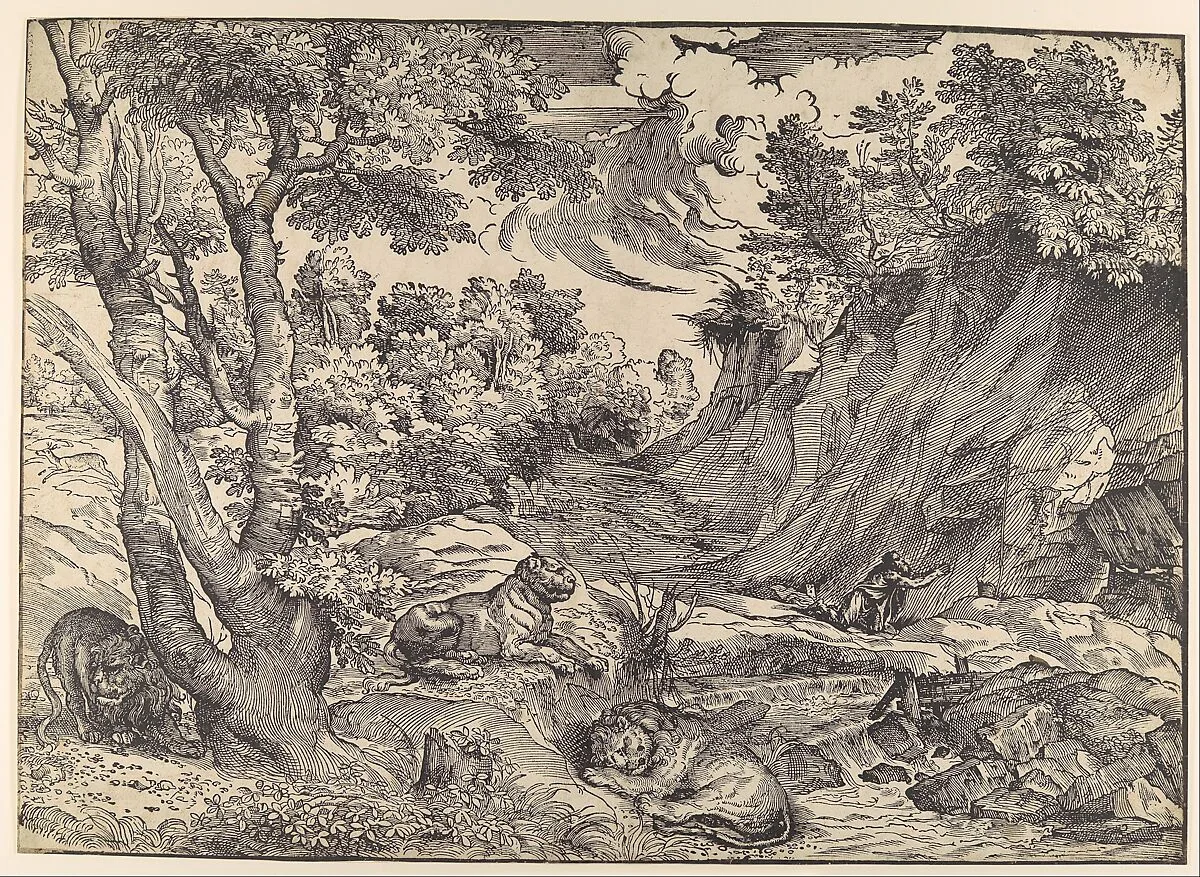 St. Jerome in the Wilderness — Titian (Tiziano Vecellio)|Giovanni Britto|Nicolò Boldrini