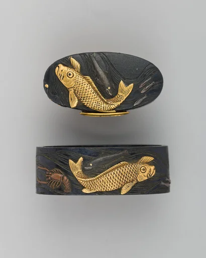 Sword-Hilt Collar and Pommel (Fuchigashira)