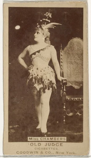Miss Chambers, from the Actors and Actresses series (N171) for Old Judge Cigarettes