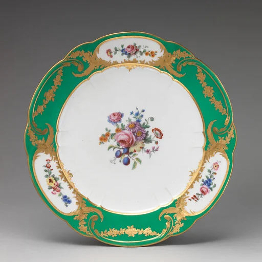 Plate (assiette à palmes) (1 of 102) (part of a service)